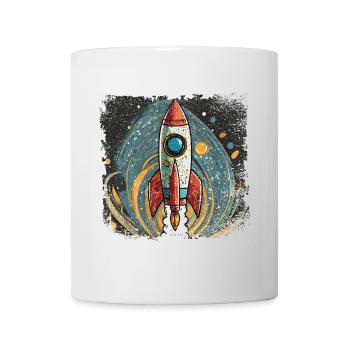 Fusée au design élégant - Mug blanc - blanc - Devant
