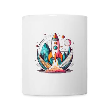 Fusée au design élégant recadrée - Mug blanc - blanc - Devant