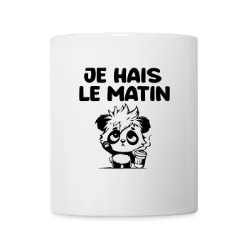 I hate the morning panda - Mug - white - Front