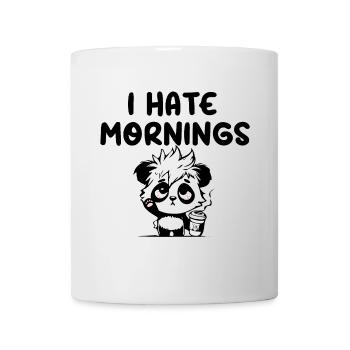 I hate mornings panda - Mug - white - Front