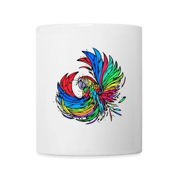 Amoureux des animaux Animaux Oiseau Perroquet Zoo - Mug blanc - blanc - Devant