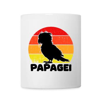 Vogel Papagei Tierliebhaber Haustier Tropisch - Tasse - Weiß - Vorne