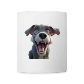 Excited Cartoon Pup - Mug - white - Front