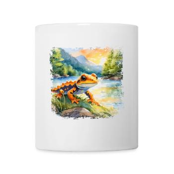 Cute young fire salamander - Mug - white - Front
