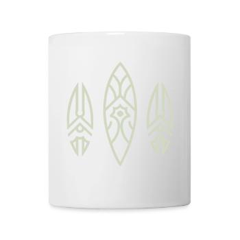 Schlankes, von Ethno inspiriertes Tribal-Design - Tasse - Weiß - Vorne