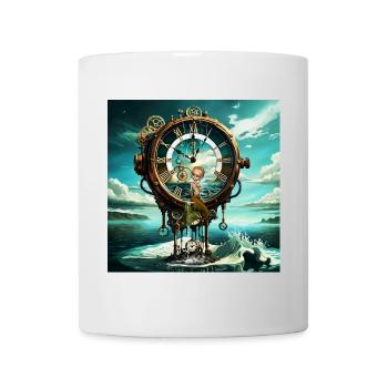 Fantastique montre Marine Steampunk avec sirène - Mug blanc - blanc - Devant