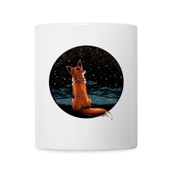 Renard au ciel étoilé - Mug blanc - blanc - Devant