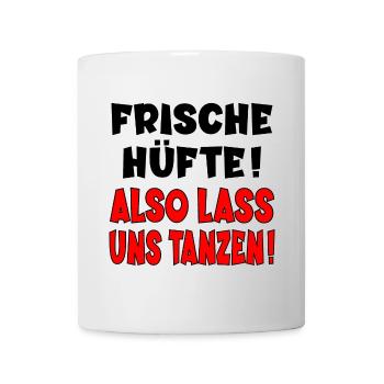 TANZEN TANZPARTNER - LUSTIGE - HÜFTE - Tasse - Weiß - Vorne