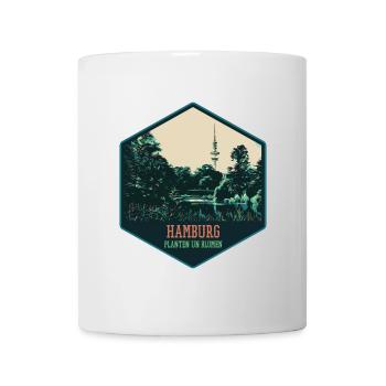 Illustration, Planten un Blomen park in Hamburg - Mug - white - Front