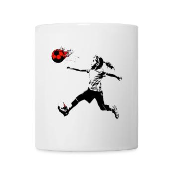 MädchenFussball - Tasse - Weiß - Vorne