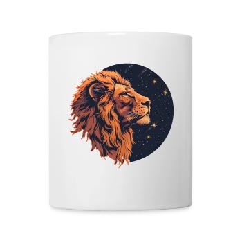 Lion avec ciel étoilé - Mug blanc - blanc - Devant