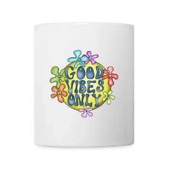 Hippie Amour Paix Design - Mug blanc - blanc - Devant