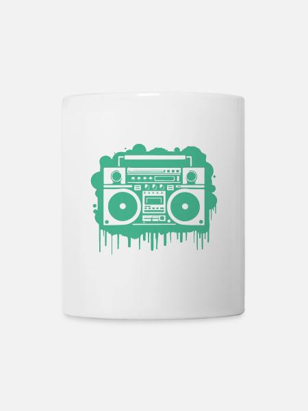 Cyan Boom Box - Mug blanc - blanc