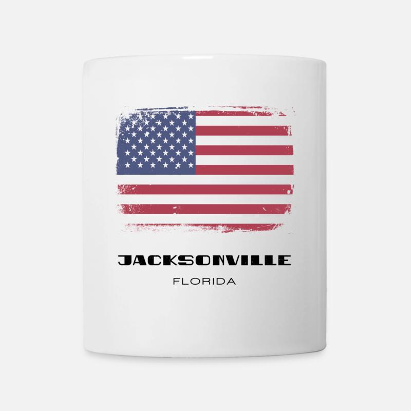 Jacksonville, Floride, États-Unis - Mug blanc - blanc