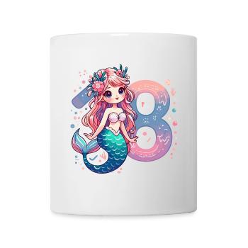 18 ans sirène doux cadeau d’anniversaire - Mug blanc - blanc - Devant