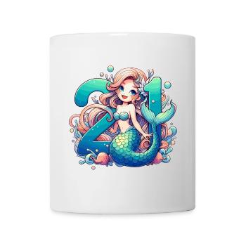 21 Years Mermaid Sweet Birthday Gift - Mug - white - Front