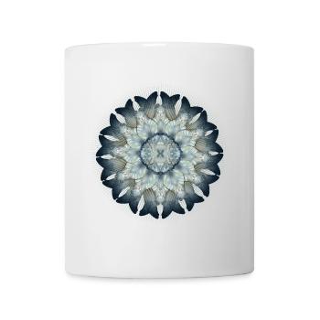 Butterfly Wing Ornament in Delicate Shades of Blue - Mug - white - Front