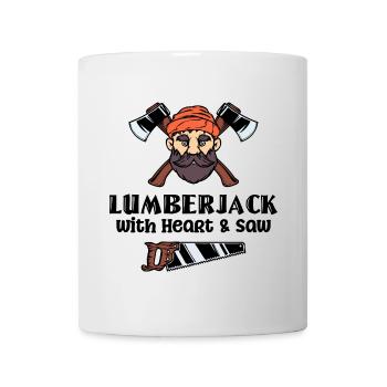 Boiserie hache bois bûcheron déclaration - Mug blanc - blanc - Devant