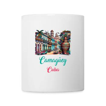 Camagüey Kuba Stadt Urlaub Design - Tasse - Weiß - Vorne
