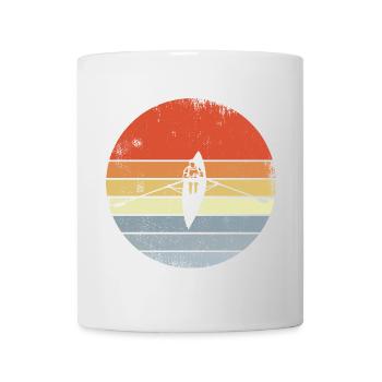 Vintage Ruderboot Zeichnung - Tasse - Weiß - Vorne