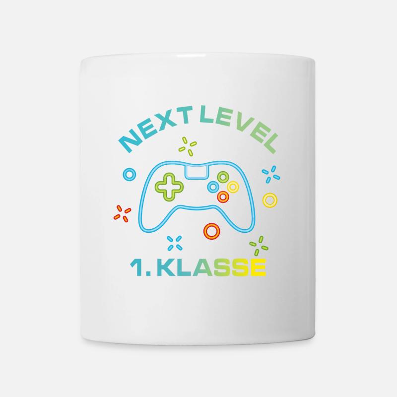 Bunte Spielekonsole Next Level 1.Klasse - Tasse - Weiß