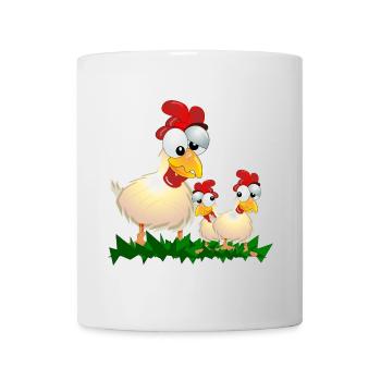 HÜHNER HAHN HENNE - Tasse - Weiß - Vorne