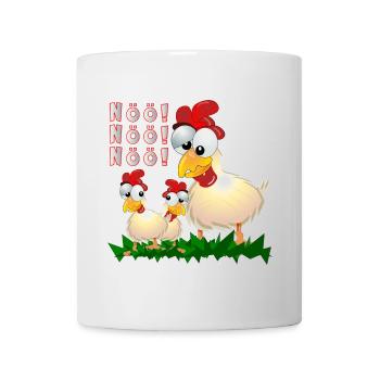 HÜHNER COMIC - NÖ - NEIN SAGEN - Tasse - Weiß - Vorne