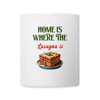C'est à la maison que se trouvent les lasagnes - Mug blanc - blanc - Devant