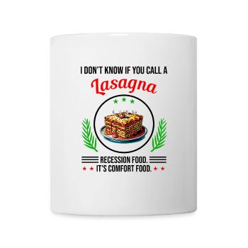 Je ne sais pas si ça s'appelle lasagne - Mug blanc - blanc - Devant