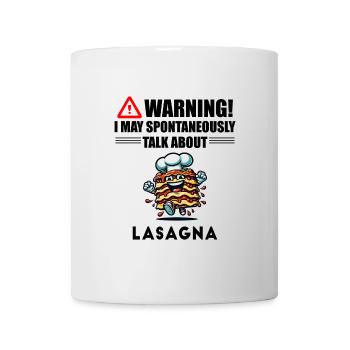 Attention ! lasagnes - Mug blanc - blanc - Devant