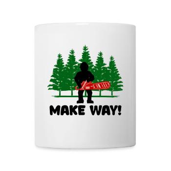 Arbre forêt bois boiseries déclaration bûcheron - Mug blanc - blanc - Devant