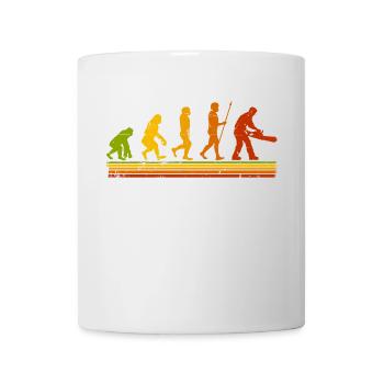 Forestier Bûcheron Evolution Bois de chauffage - Mug blanc - blanc - Devant
