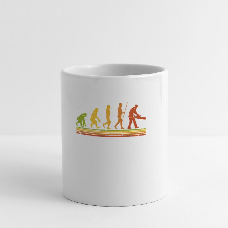 Forestier Bûcheron Evolution Bois de chauffage Mug blanc