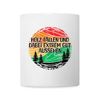 Déclaration de forestier arbre boiseries bois de bûcheron - Mug blanc - blanc - Devant