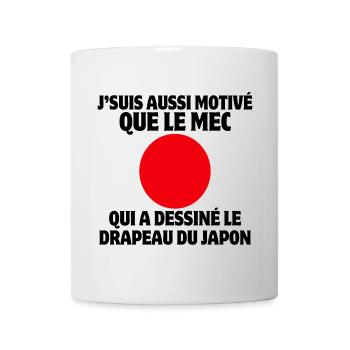 motivé, paresseux, fatigué - Mug blanc - blanc - Devant