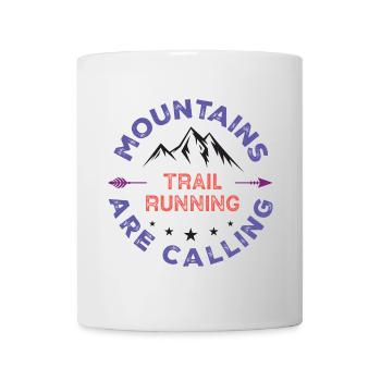Trail Running - Mountains Are Calling - Mug - white - Front