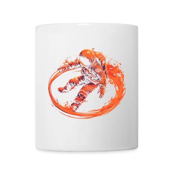 Astronaut surrounded by flames - Mug - white - Front