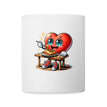 Lasagne Herz Italien Essen Kochen - Tasse - Weiß - Vorne
