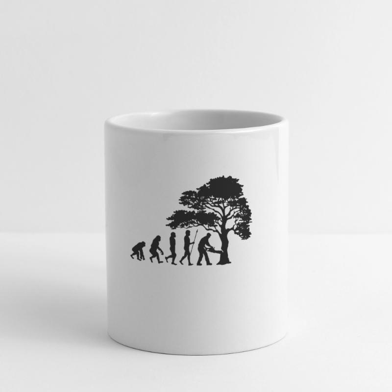 Lumberjack Tree Evolution sciure de bois Mug blanc