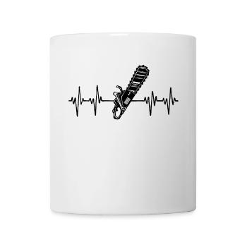 Lumberjack Saw Chainsaw Woodwork Woodwork - Mug - white - Front
