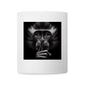 Un singe silencieux - Mug blanc - blanc - Devant