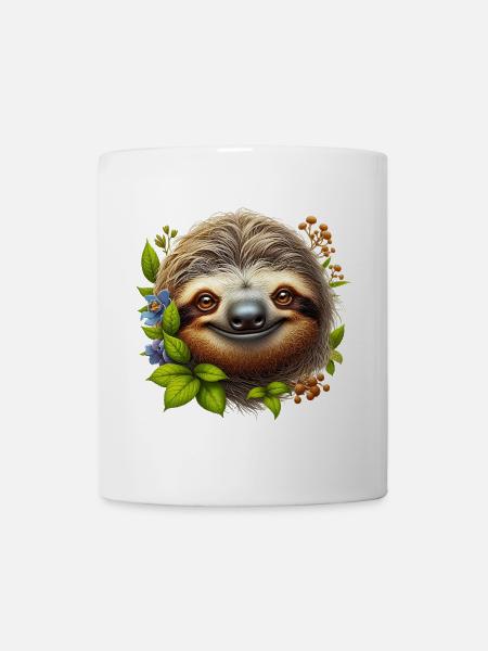 Faultier - Tasse - Weiß