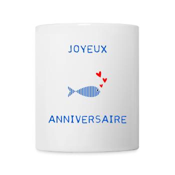 JOYEUX ANNIVERSAIRE - Mug blanc - blanc - Devant