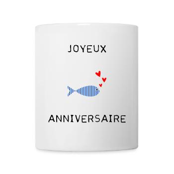 JOYEUX ANNIVERSAIRE - Mug blanc - blanc - Devant