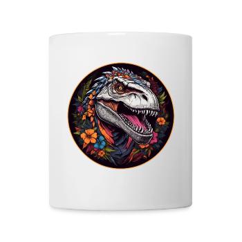 Portrait coloré de Tyrannosaurus Rex T-Rex - Mug blanc - blanc - Devant