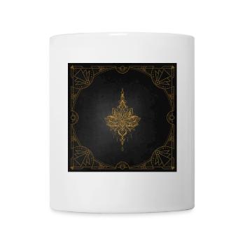 Edle goldene Lotusblume - Tasse - Weiß - Vorne