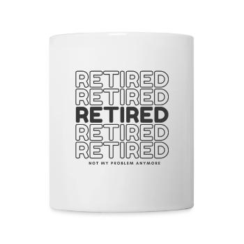 Retired Repeated Word Retro Retirement Design. - Mug - white - Front