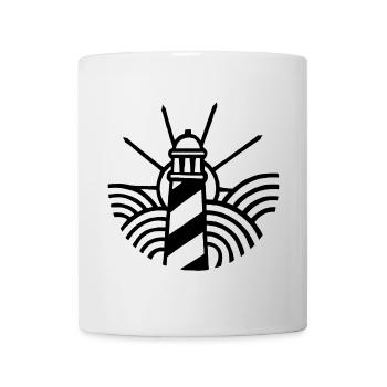 Der Schwarze Leuchtturm und der Ozean - Tasse - Weiß - Vorne