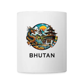 Bhutan dragon Thimphu Himalaya - Mug - white - Front