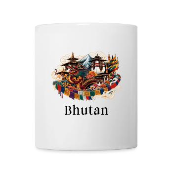 Bhutan dragon Thimphu Himalaya - Mug - white - Front